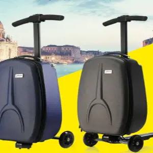킥보드형캐리어 퀵보드 탑승 접이식 캐릭터 여행가방 트롤리 킥보드캐리어
