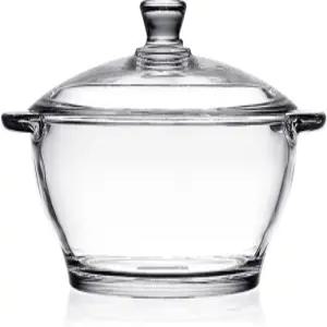 뚜껑이 있는 DOITool 유리 카세롤 접시 2.5L 내열 냄비 투명 시머 조리기구 전자레인지 손잡이가 가정용