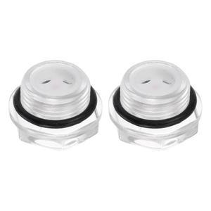 HARFINGTON 2pcs 공기 압축기 오일 조준경 M20 5mm 남성 액체 레벨 게이지 플라스틱 헥스 표시창 피팅 기어박스 탱크용 오링 투명