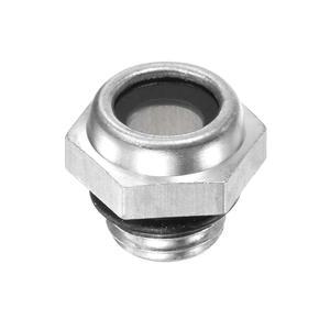 MMETXITY 공기 압축기 오일 시야 유리 M12 5mm 강화 누수 없음 헥스 레벨 게이지 피팅 펌프 탱크 플러그 창용 장착