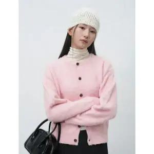 제너럴아이디어 GENERALIDEA UNISEX 헤어리 니트 포켓 가디건 [PINK] / SBE4U04019 SBE4U04019PIW 3097521