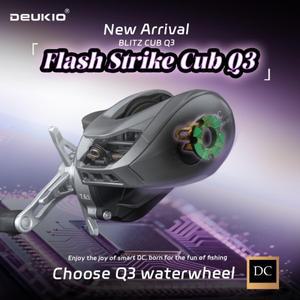 DEUKIO DC 베이트캐스팅 낚시 릴 전자 브레이크 밴드 사운드 카본 바디 7.6:1 6+1BB 해수