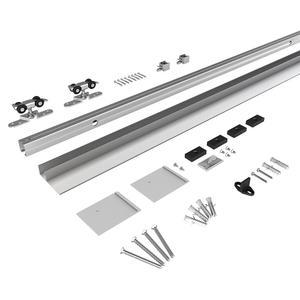 반베이스 6피트 슬라이딩 반 도어 하드웨어, 나무 반 도어용 저간격 알루미늄 합금 박스 레일 하드웨어,