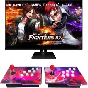 36700 게임 인 1 분리형 3D WiFi 판도라 박스 2 in 클래식 아케이드 콘솔 조이스틱 2개 지원 1280x720