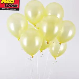 파티풍선 네오텍스 펄 라이트옐로우 라운드 풍선 100개입 13cm