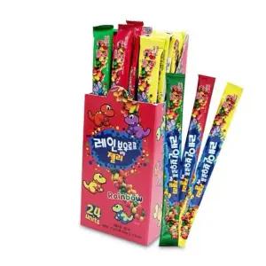 24개 레인보우 과일젤리 어린이간식 로프젤리