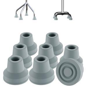 슈퍼기어 8개 쿼드 지팡이 액세서리 팁 스탠딩 스틱 및 고무 걷기 그립 교체 발 미끄럼 듀티 익스트림 헤비 방지 팁,