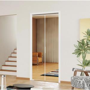 SOLRIG 이중 접이식 도어, 하드웨어 키트가 포함된 내부 미러 옷장 1-라이트 알루미늄 합금 30인치 x 80인치 개구부를 위한 풀 사이즈 옷장을 침실