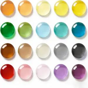 키두아쿠 20색 미니 유리 냉장고 자석 컬러풀한 귀여운 사무실 주방 사물함 교실에 적합합니다