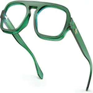 VISOONE 에비에이터 컴퓨터 TR90 블루 라이트 차단 안경 여성용 남성 JANE