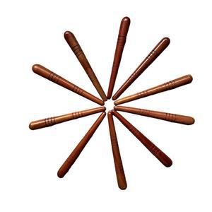 Lungcha 10pcs 발 마사지 스틱 도구 키트와 발, 손, 등, 목, 어깨 태국 전통 반사학 가방 사용 가이드가 포함되어 있습니다