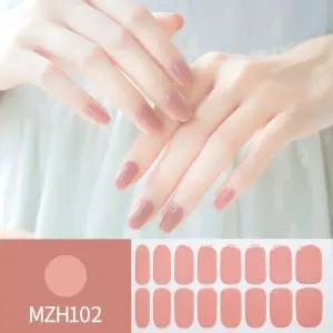 컬러네일 셀프 MZH 네일케어 붙이는 젤 네일 스티커 GzI4+6FEM