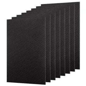 수제 DIY 지갑 모델 부품 수리 패널용 8PCS 탄소 섬유 시트 200X300X1MM - 3K 트윌 매트 라미네이트