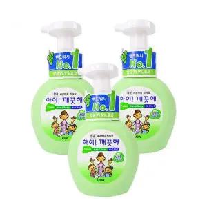 어린이 손세정제 250ml 용기형 청포도향 3개입 거품 핸드워시 유아용 손비누