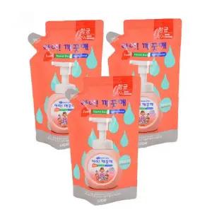 리필형 거품 손세정제 200ml 3p 복숭아향 모이스처 어린이 욕실 주방 리필용