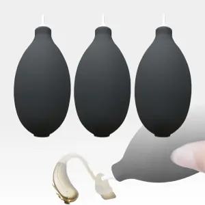 보청기 에어 블로워 펌프 3개 - 및 이어버드용 전문 귀 청소 도구 부드러운 실리콘 전구 먼지 제거기