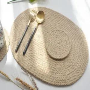 모시 테이블매트 6사이즈 원형 타원형 식탁 매트