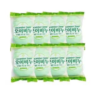 오이 성분 촉촉한 세안 비누 100g 2p 8개 묶음 얼굴 목욕 클렌징