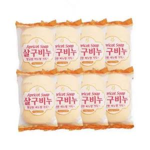 살구 추출 보습 세안 비누 100g 2p 8개 묶음 얼굴 목욕 클렌징