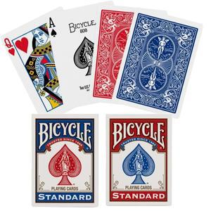 바이시클 라이더 백 플레잉 카드 스탠다드 인덱스 레드 블랙 덱  포커 카지노 가족 게임용