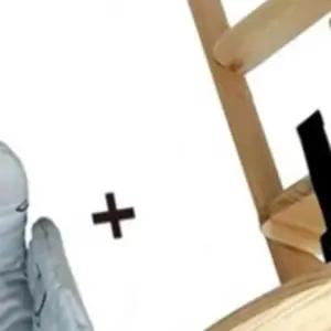 접이식 식탁 의자 내츄럴 유아 용 와 쿠션 세트