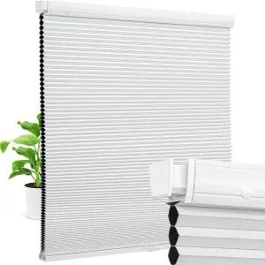 파사운 무선 셀룰러 차양 실내 창문용 드릴 블라인드 없음 쉽게 설치 가능한 벌집 맞춤 패브릭 단열