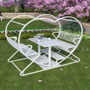 야외 하트 의자 포토존 테라스 카페 리조트 커플석 잔디 스태커블 커버 웨딩 하트의자 시트