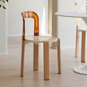 북유럽 의자 휴대용 식사 럭셔리 등받이 나무 거실 인체 공학적 벤치 장식 주방 가구
