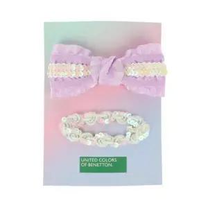 베네통키즈 프릴리본세트핀 QCET23531 LV 아동 여아 머리핀 집게핀 간절기 여름 딜 ch