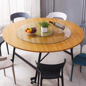 원형 식탁 이동식 테이블 이동식테이블 원목 이동식탁자 대형 접이식식탁테이블 대리석