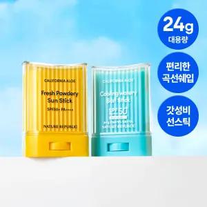 곡선쉐입 네이처리퍼블릭 캘리포니아 알로에 선스틱 SPF50 PA 24g 2종 보송쿨링수분 182300