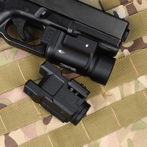 KLESCH 금속 LED 스트로브 손전등 권총 라이트 마운트 글록 레일 조명 전술 램프 블랙