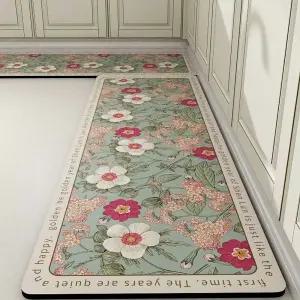 규조토 발매트 플라워 바닥 인테리어 키친 매트 럭셔리 A 40x60cm 주방