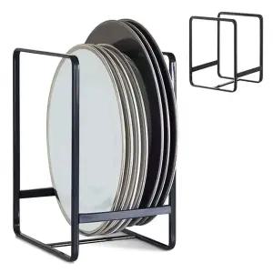 주방 접시 정리대 블랙 대 식기 도마 냄비뚜껑 그릇 PFe3+6iSh