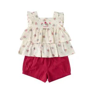 [밍크뮤]SC선물추천(빨강)레드다발플라워상하복(3631361006)신생아부터/외출상하복/A