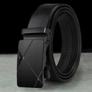 인조가죽 자동 남성용 정장 벨트 더블 슬라이딩 슬롯 Ejf4+3vDZ