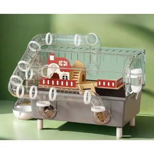 골든햄스터케이지 햄스터집 햄스터놀이터 대형 조명 햄스터 쳇바퀴 플라스틱 고슴도치 기니피그