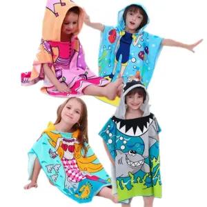 판초 유아 어린이 바다 비치가운 목욕타월 iVZ8+4fVX