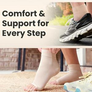 1쌍 족저근막염 양말 아킬레스건염 완화 염좌용 발목 압박 슬리브 부기 및 피로