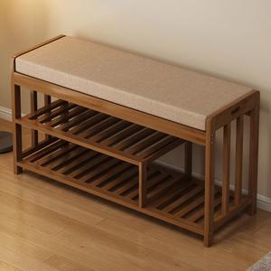 현관 신발장 의자 벤치 다용도 정리함 깔끔한 신발수납장 호두색 60x20x48cm 긴의자
