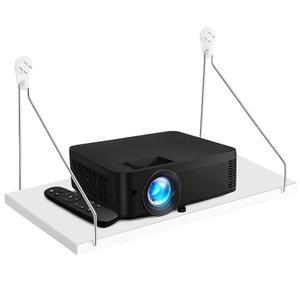 벽 12 x 6 인치 모뎀 라우터 선반용 CroBlissful 1 개 프로젝터 선반, 심리스 네일 벽걸이 케이블 박스, TV 플로팅 홀더 스탠드 액세서리, 흰색