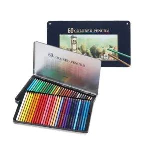 고퀄리티   60색 문화연필 넥스프로 유성색연필 고급 틴케이스