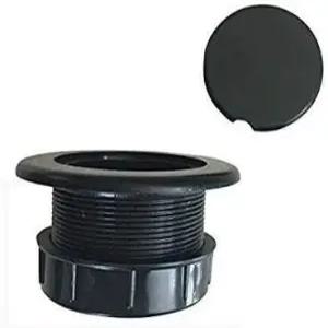 V 타워 파티오 테이블 우산 두꺼운 구멍 링 플러그 및 캡 세트(블랙)