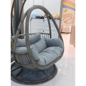 라탄 그네의자 2인용 흔들 쿠션 안락 실내베란다 그레이 실외용 체어 안락의자 1인 소파