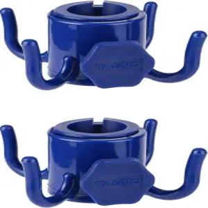 Tagvo 2팩 해변 우산 걸이 고리 수건/모자/옷/카메라/ 선글라스/가방-내구성 캠핑 여행에 적합 (블루- 2팩)