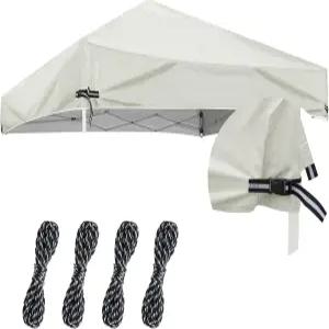 10x10 조절 가능한 팝업 캐노피 교체 탑 - 방수 실버 코팅이 된 헤비 듀티 텐트 커버 야외 정원 피크닉