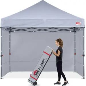 사이드월이 있는 마스터캐노피 헤비 듀티 팝업 캐노피 텐트(8x8 그레이)