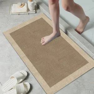 LYGLIGH 초박형 목욕 매트 문 아래에 맞는 얇은 욕실 러그 1/10 미끄럼 방지 고무 등받이 흡수성 빠른 건조