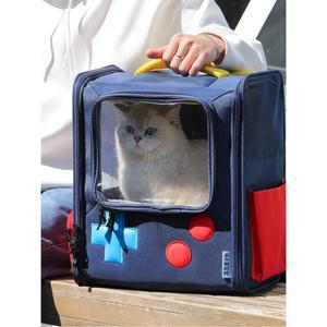 고양이이동장 게임기 외출용캐리어 2컬러 단일 컬러 백팩 애완동물 하얀색 고양이 상품