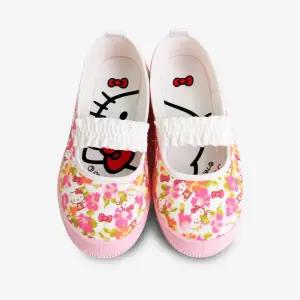 아사히 헬로키티-플라워 실내화 아동/유아/학생/학교 vhP9+9Ttu